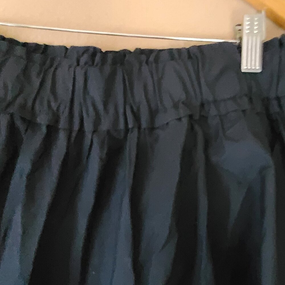 Anthropologie Maeve Smocked Tiered Mini Skirt XL Black Lined Boho Flirty NWOT - Picture 10 of 10